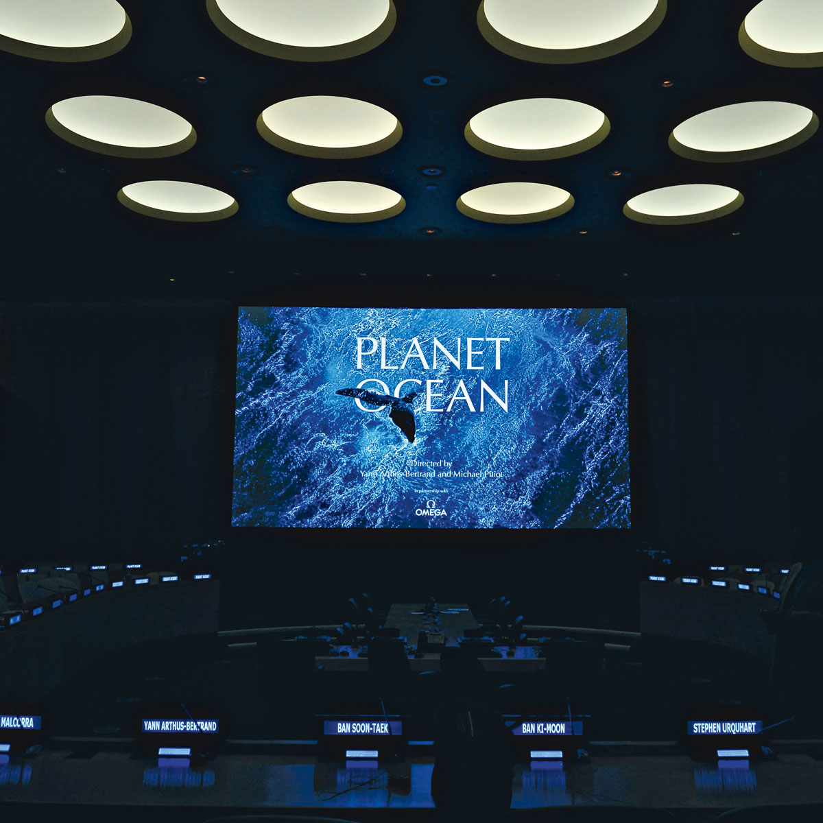《海洋宇宙》在聯(lián)合國(guó)上映，紐約